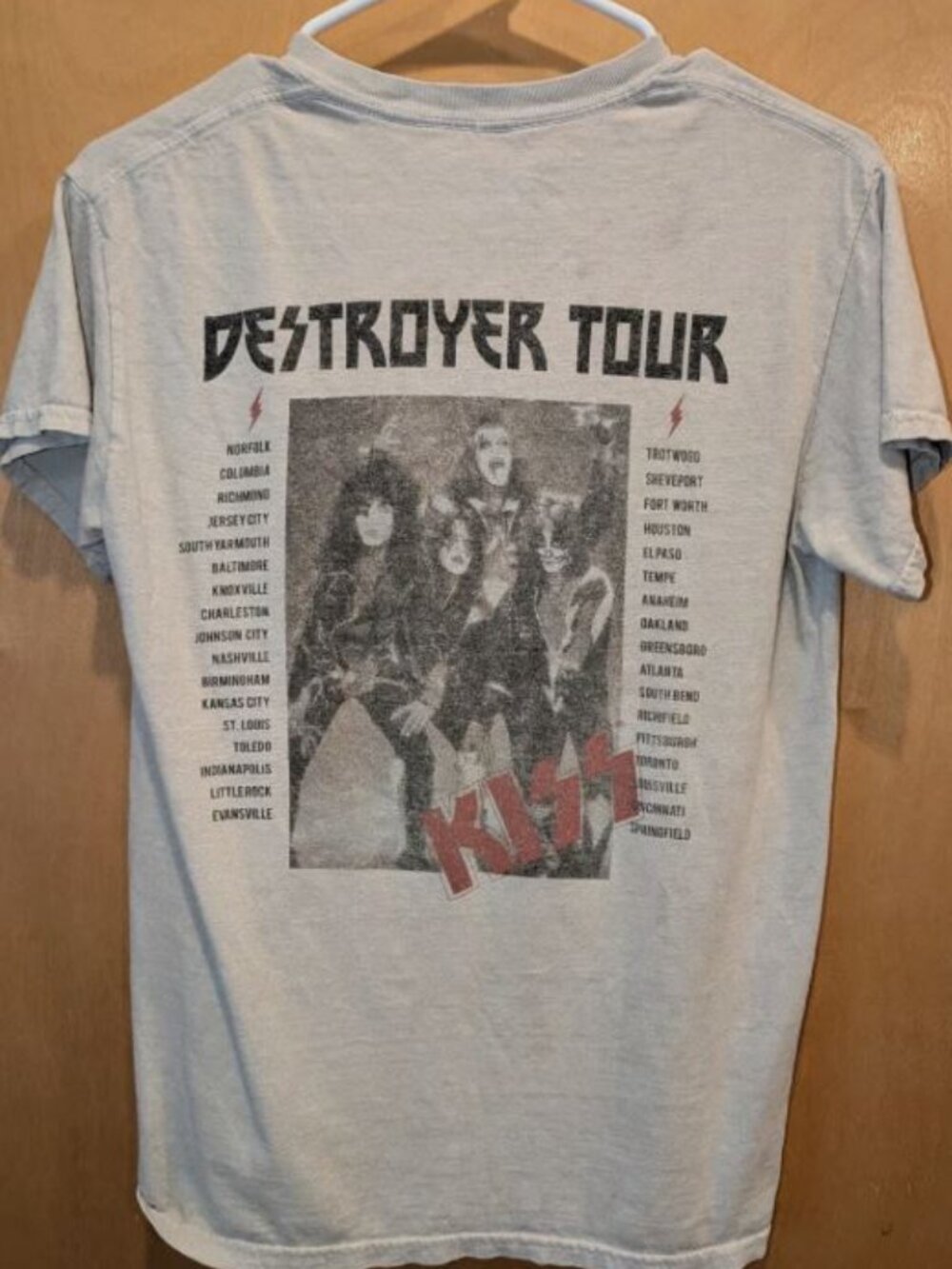 KISS Destroyer 1976 Tour T-shirt. Size Small - Picture 2 of 3
